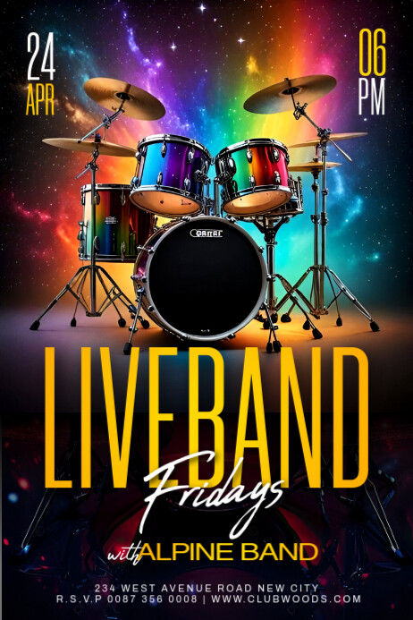 Live band Music performance night friday event concert promotion social ...