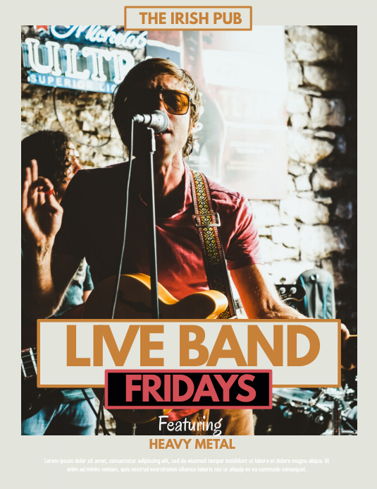 Live Band Graphics LIVE BAND POSTER Template | PosterMyWall