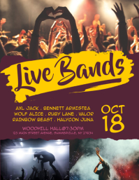 Live Band Graphics live band flyer Template | PosterMyWall