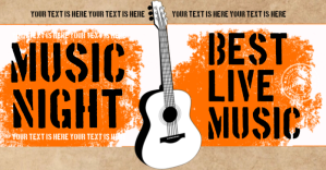 LIVE CONCERT BANNER Imagen Compartida en Facebook template