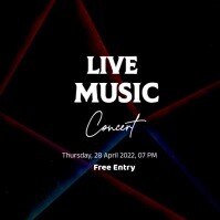 live concert  dj flyer  band flyer Message Instagram template