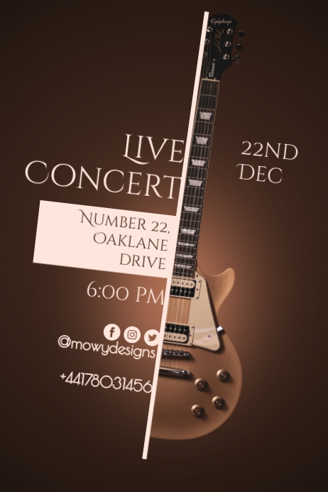 Live Concert Poster Cartaz template