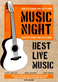 LIVE CONCERT POSTER A4 template