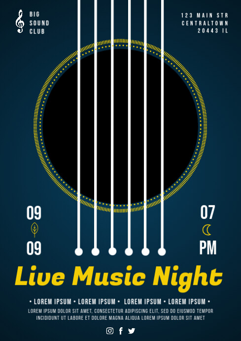 LIVE CONCERT POSTER A4 template