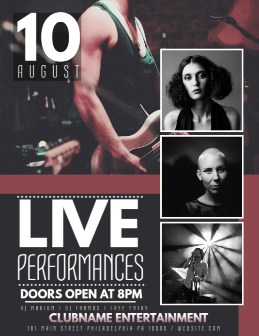 Consert Poster Example Customize 10,880+ Concert Poster Templates | PosterMyWall