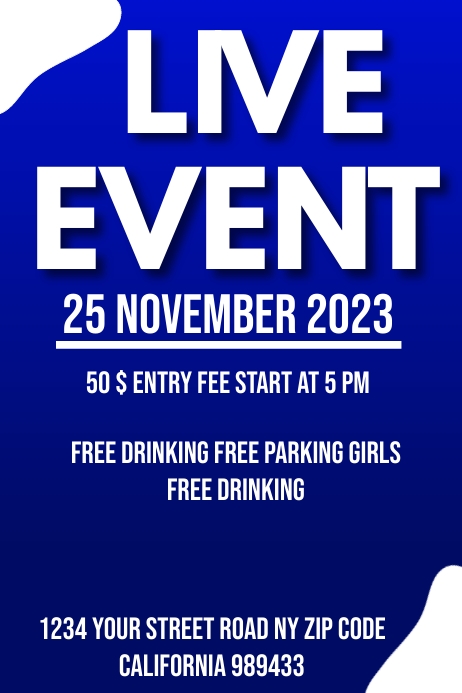 LIVE EVENT Template | PosterMyWall