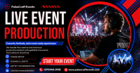 Black Live Event Production Facebook Shared Image Template