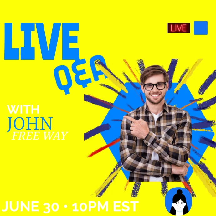 LIVE FACEBOOK Q&A Template | PosterMyWall