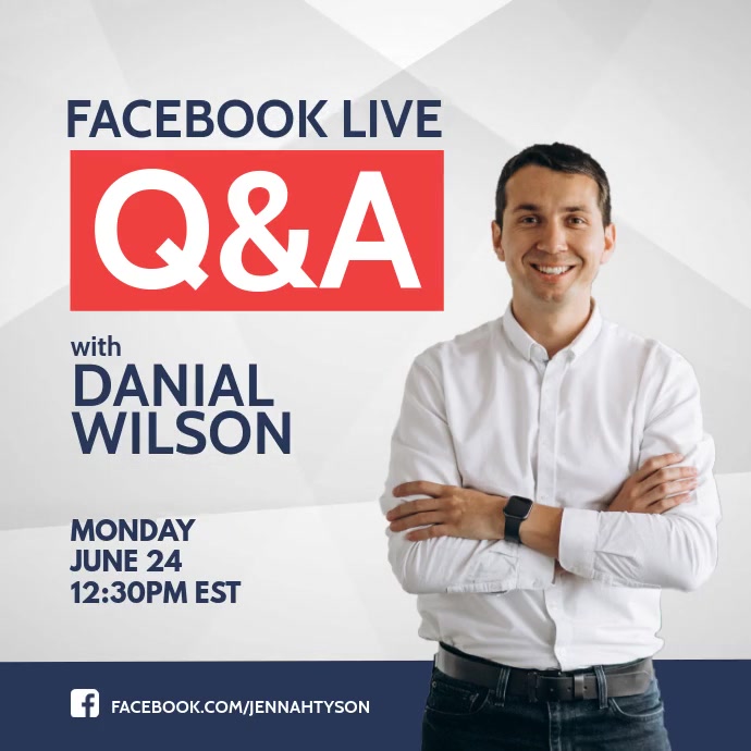 Copy of Live facebook Q & A Poster template | PosterMyWall