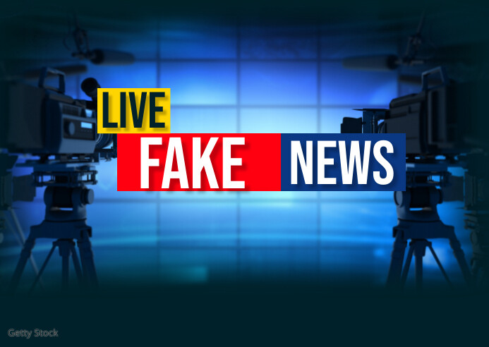 Live Fake News Postkort template