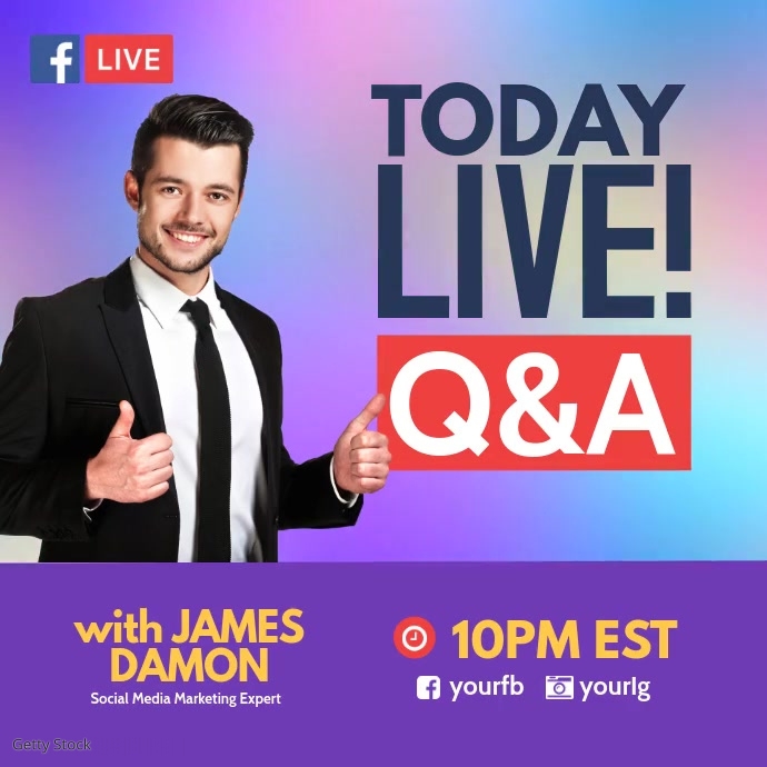 Live Fb Question and Answer Template | PosterMyWall