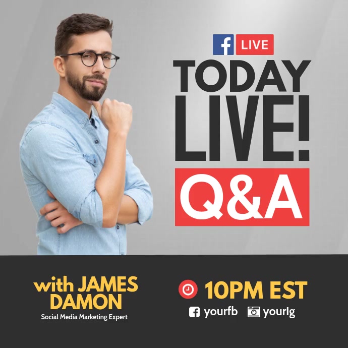 Fb Question Posts Live Fb Question and Answer Template | PosterMyWall