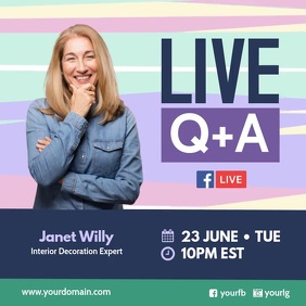 Fb Question Posts Live Fb Question and Answer Template | PosterMyWall