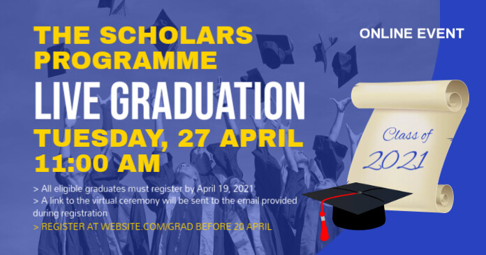 Live graduation scholars programme Template | PosterMyWall