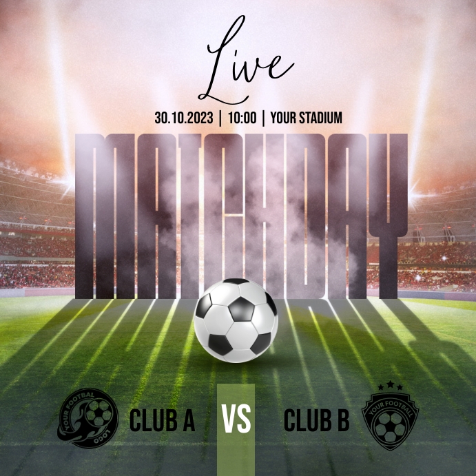 Copy of Live Match Day Template | PosterMyWall