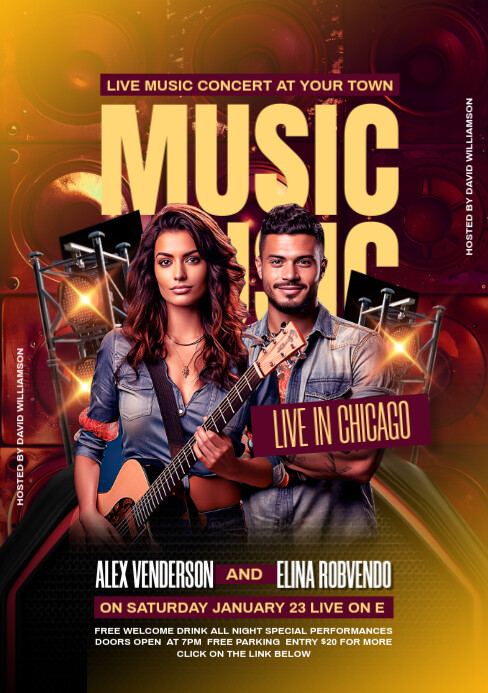 Concert Sample Music Concert A5 Template | PosterMyWall