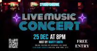 Live Music Concert Poster Imagen Compartida en Facebook template