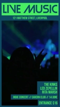 Live Music Concert Video Tampilan Digital (9:16) template