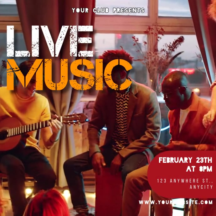 Live Music Posts Live Music Template | PosterMyWall