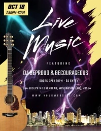 Live Music Flyer (US Letter) template