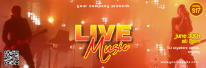 Live Music Encabezado de Twitter template
