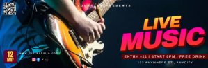 Live Music Encabezado de Twitter template
