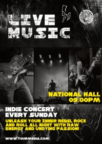 live music A3 template