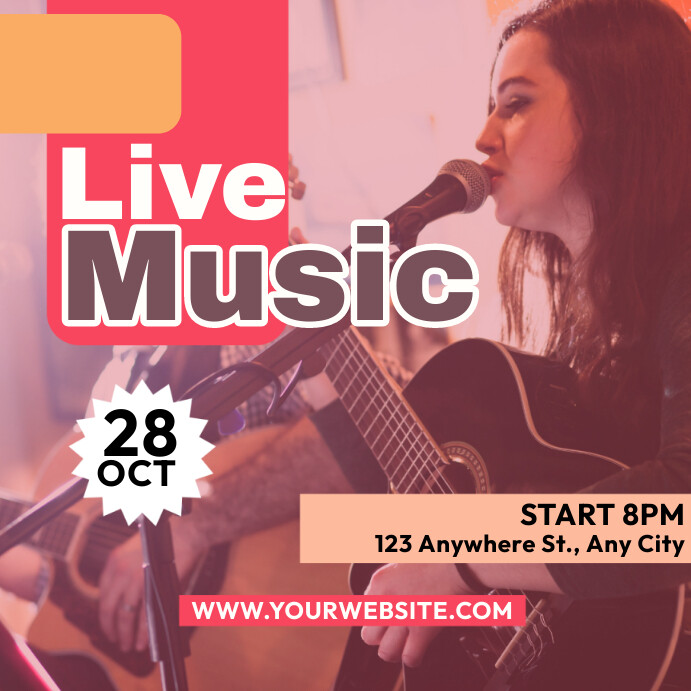 Live Music Posts Live Music Template | PosterMyWall