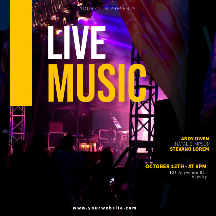 Live Music Posts Live Music Template | PosterMyWall