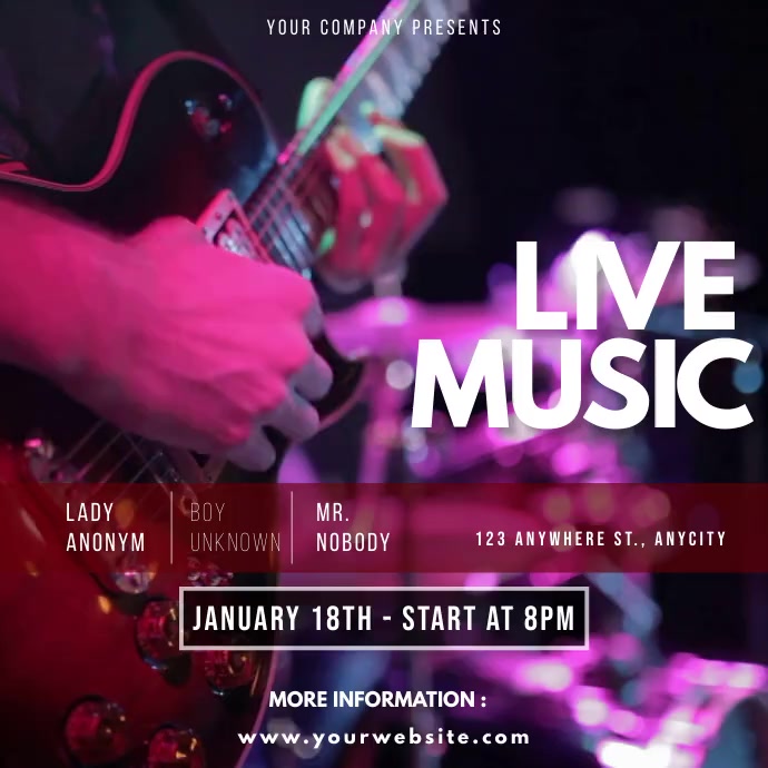 Live Music Posts Live Music Template | PosterMyWall
