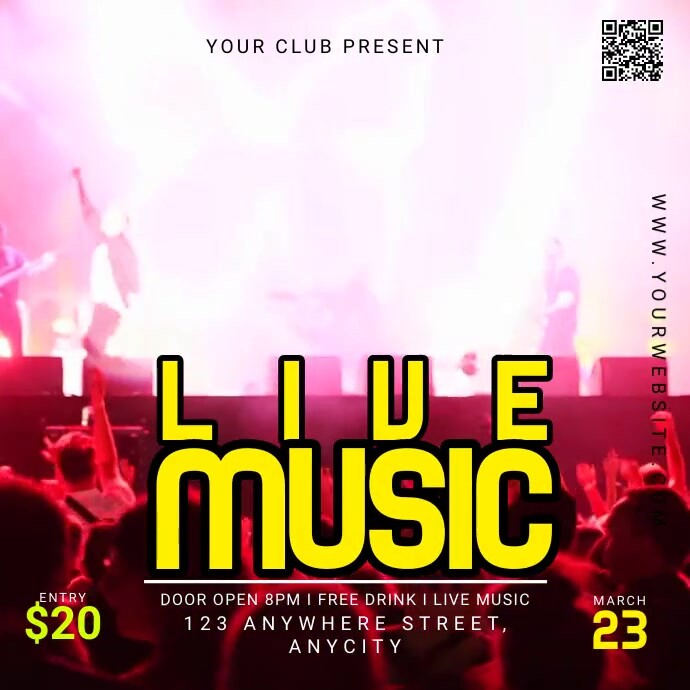 Live Music Posts Live Music Template | PosterMyWall