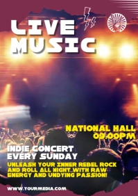 live music A3 template