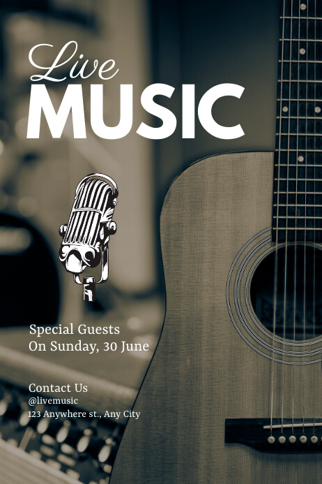 Live Music Event Poster Template | PosterMyWall