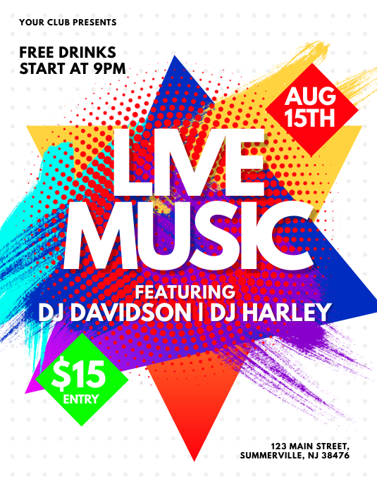 Live Music Flyer Template PosterMyWall