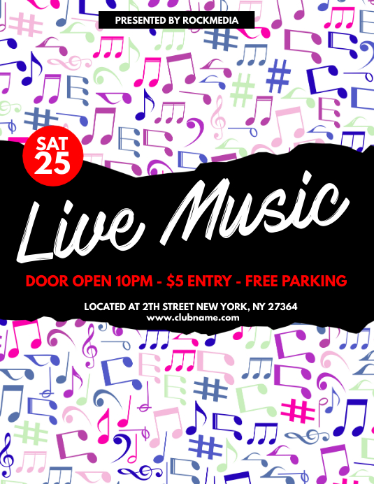 Live Music Flyer Template PosterMyWall