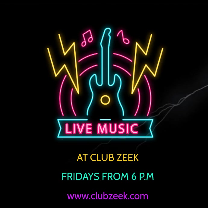 Copy of LIVE MUSIC FLYER TEMPLATE PosterMyWall