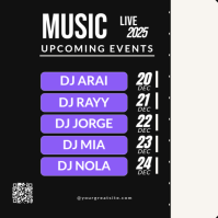 Black Music Events Instagram na Post Template