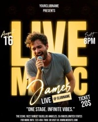 Live Music Night Instagram Portrait template