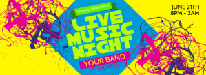 Live Music Night Facebook Cover template