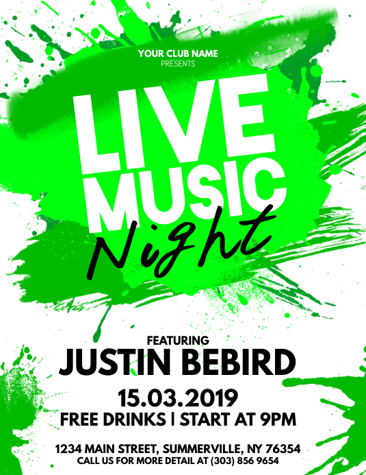 Live Music Night Flyer Template PosterMyWall