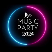 live music party Logo template