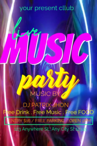 live music party Poster template