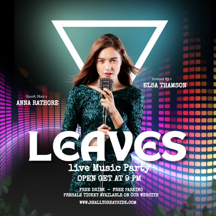 Live Music Posts live music party instagram post Template | PosterMyWall