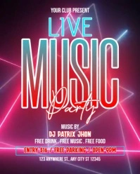 Live music party video Instagram Portrait template