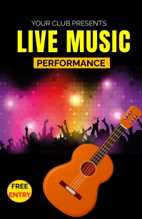 Live Music performance tabloid template