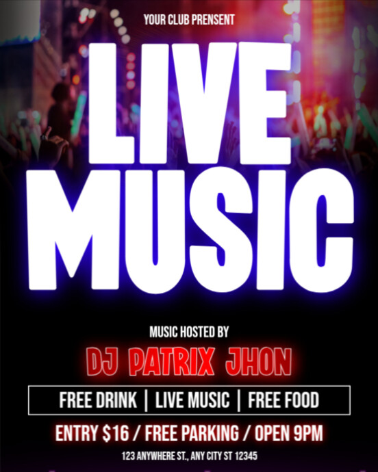 Copy of Live music post | PosterMyWall