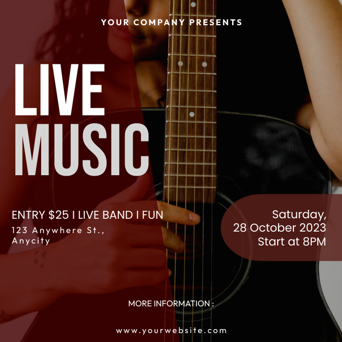 Live Music Poster Template PosterMyWall