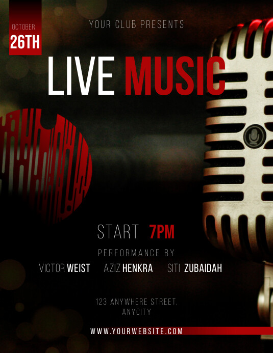 Live Music Poster Template PosterMyWall