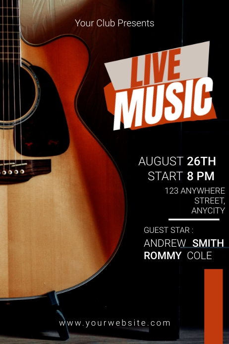 Live Music Poster Template | PosterMyWall