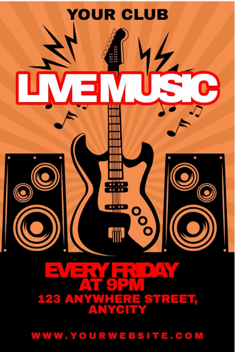 Live Music Poster template
